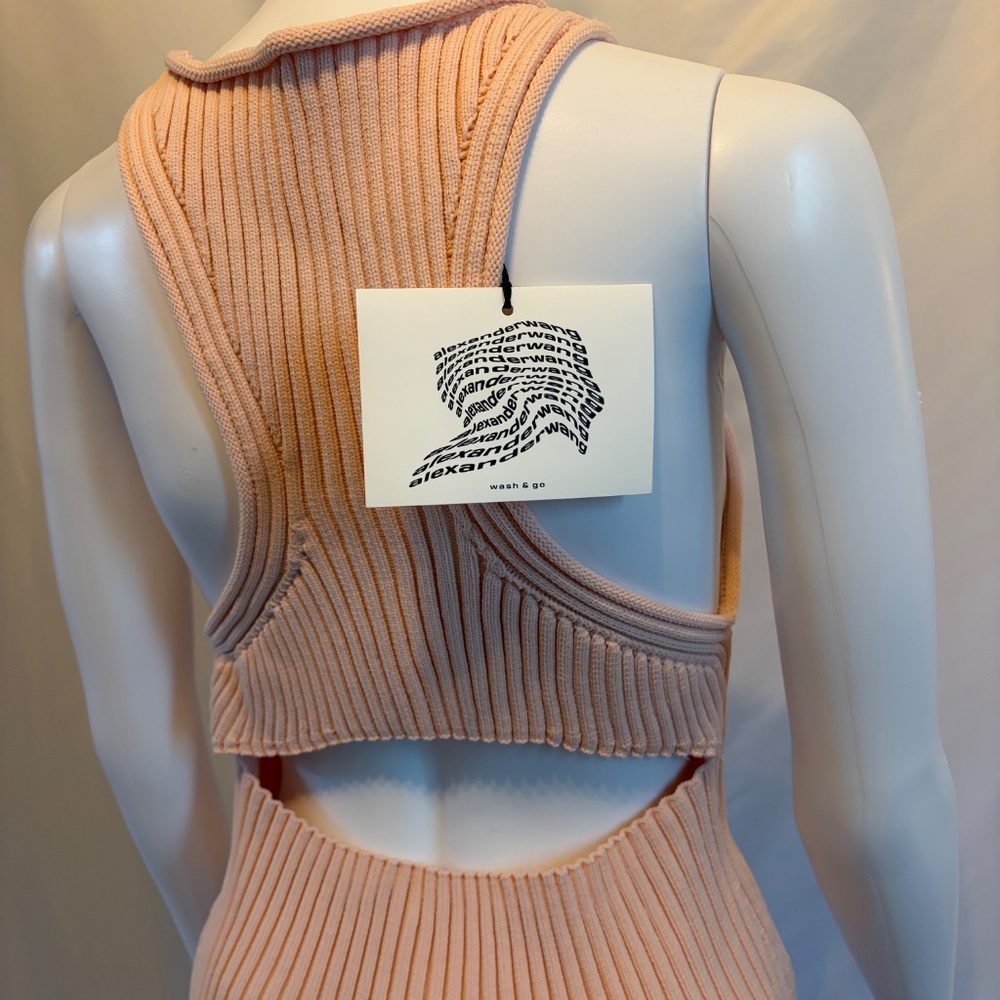 Alexander Wang Peach Ribbed Knit Tank Top – Size Medium - Picture 5 of 8